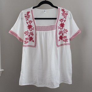 White Short Sleeve Blouse